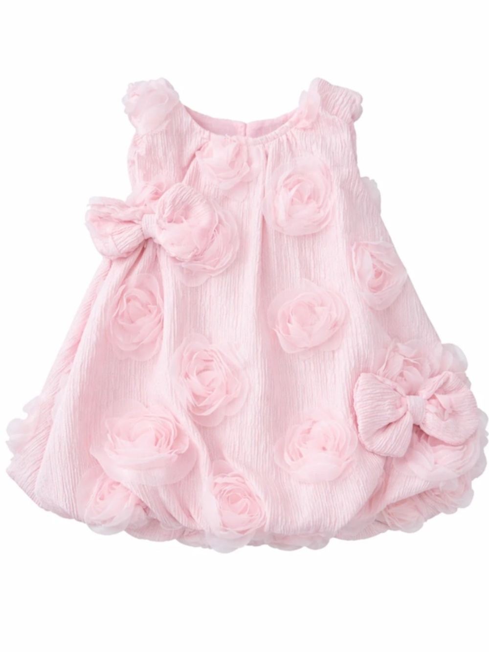 Rose-embellished sleeveless dress